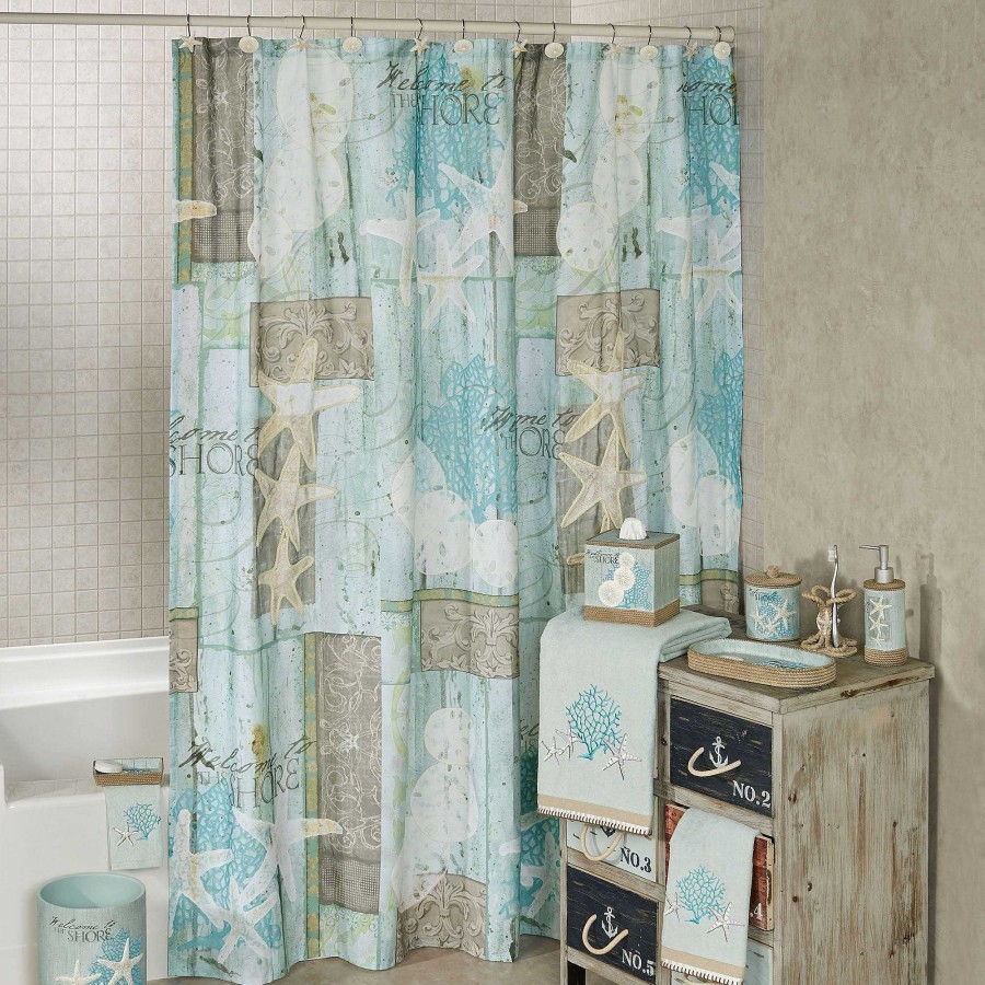 Bath Touch of Class | Beachcomber Coastal Shower Curtain