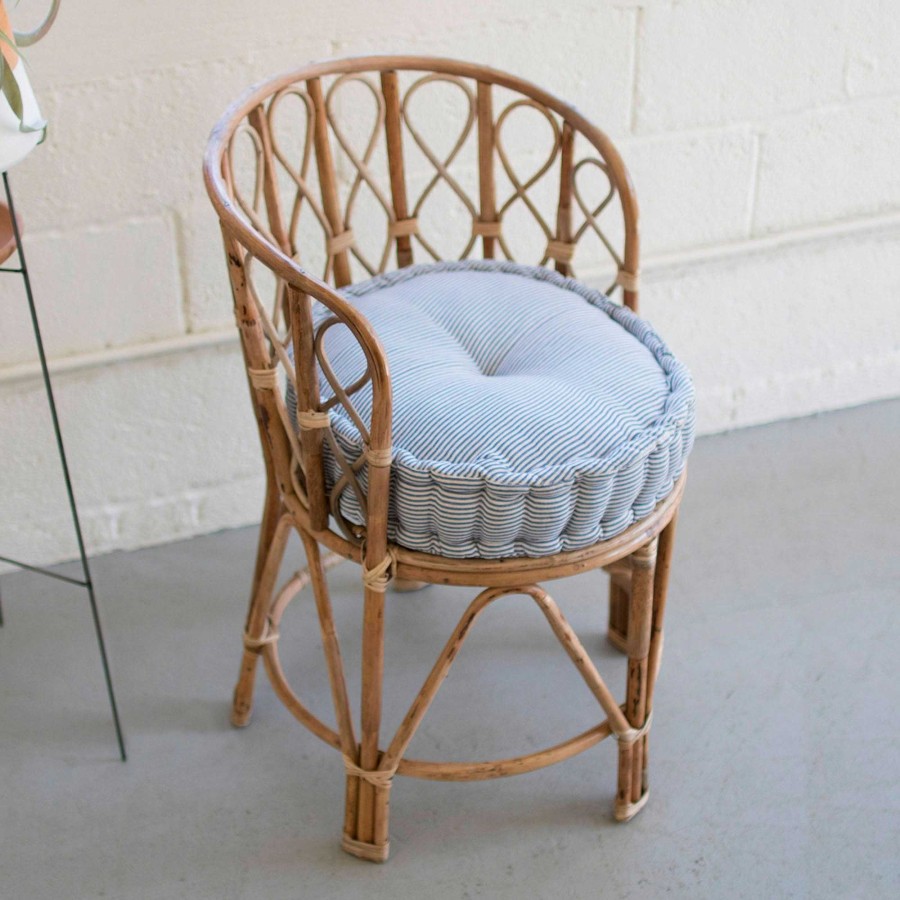 Bath Touch of Class | Barrel Bamboo Weave Chair - Cushion Also Available