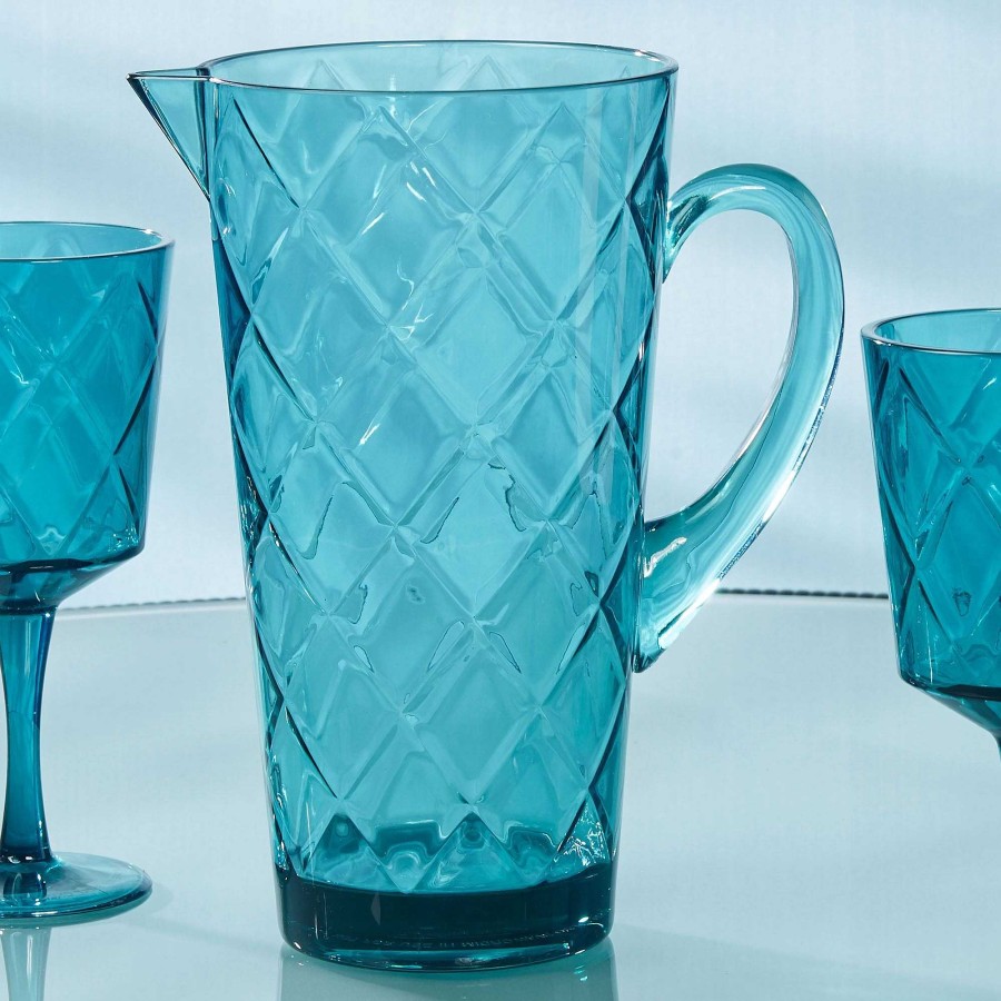 Kitchen Touch of Class | Aqua Acrylic Indoor Outdoor Beverage Drink Pitcher