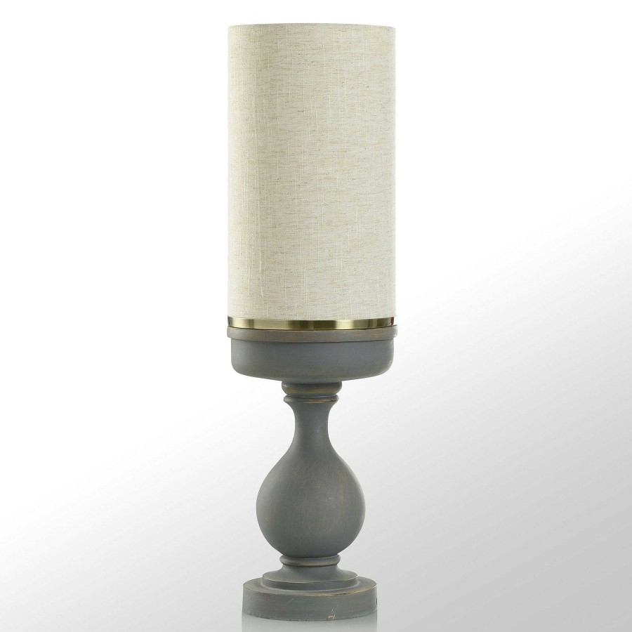 Home Accents Touch of Class | Maverick Brushed Gray Uplight Lamp