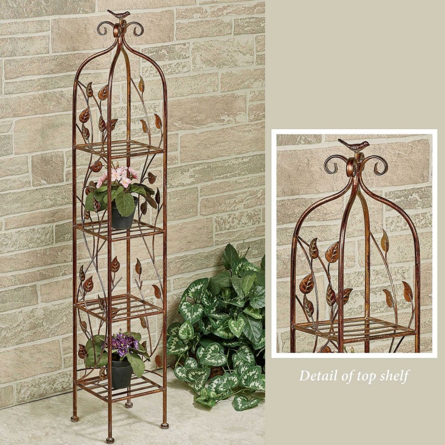 Furniture Touch of Class | Maury Leaf Flora Indoor Outdoor Etagere