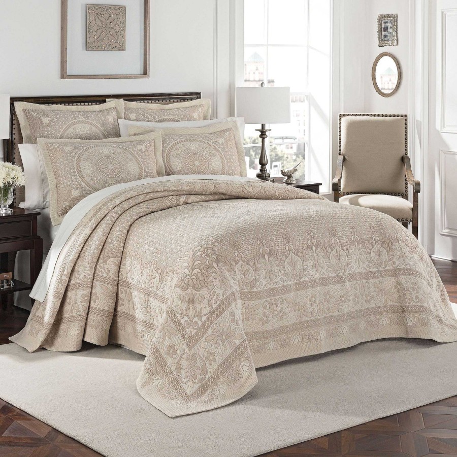 Bedding Touch of Class | Basset Cotton Woven Matelasse Bedspread Bedding