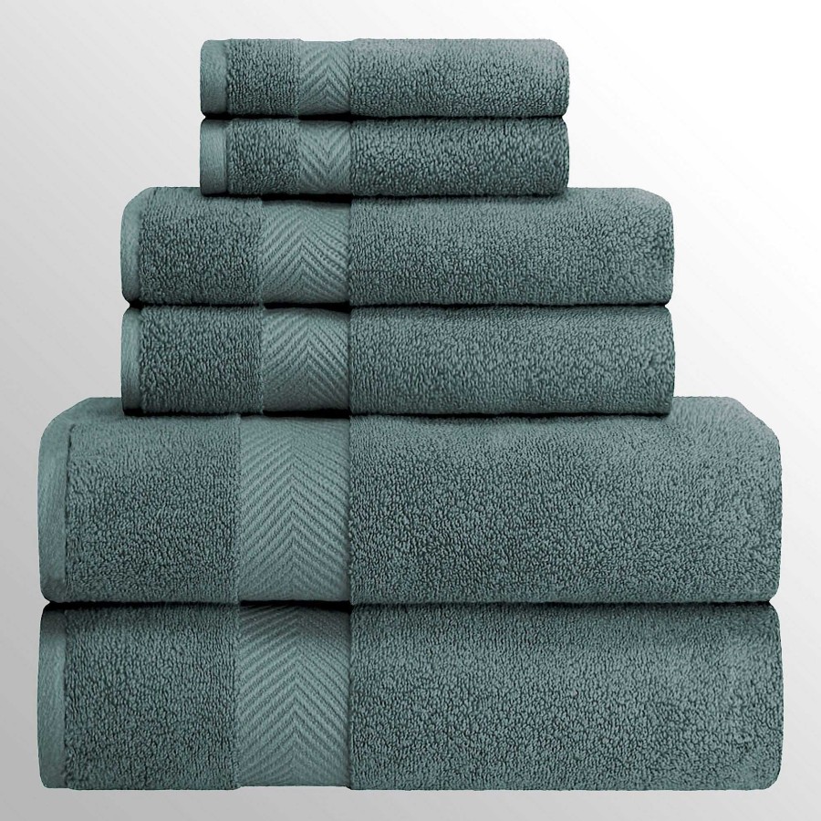 Bath Touch of Class | 575 Gsm Caress Ultra Absorbent Cotton 6 Pc Bath Towel Set