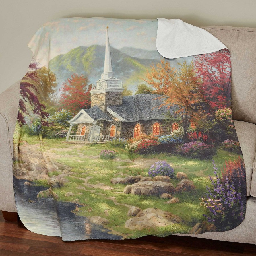 Bedding Touch of Class | Thomas Kinkade Streams Of Living Water Throw Blanket