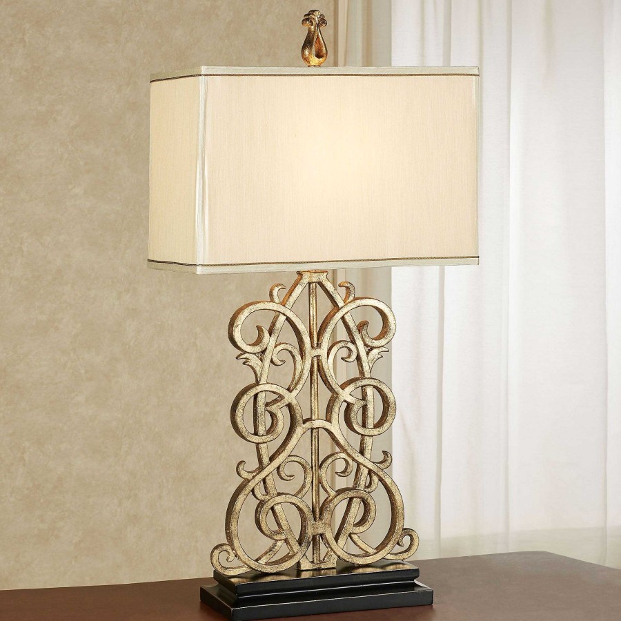 Home Accents Touch of Class | Delyth Scroll Antique Gold Table Lamp