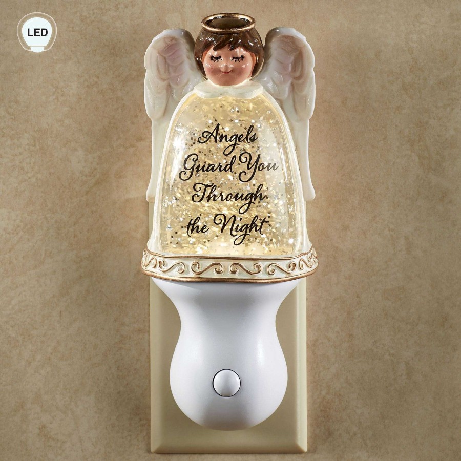 Home Accents Touch of Class | Guardian Angel Glitter Swirl Led Nightlight By Roman Lights