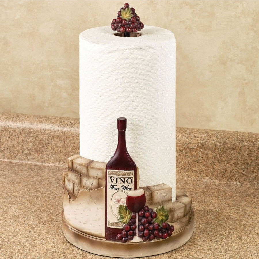 Kitchen Touch of Class | Vino Italiano Wine And Grapes Paper Towel Holder