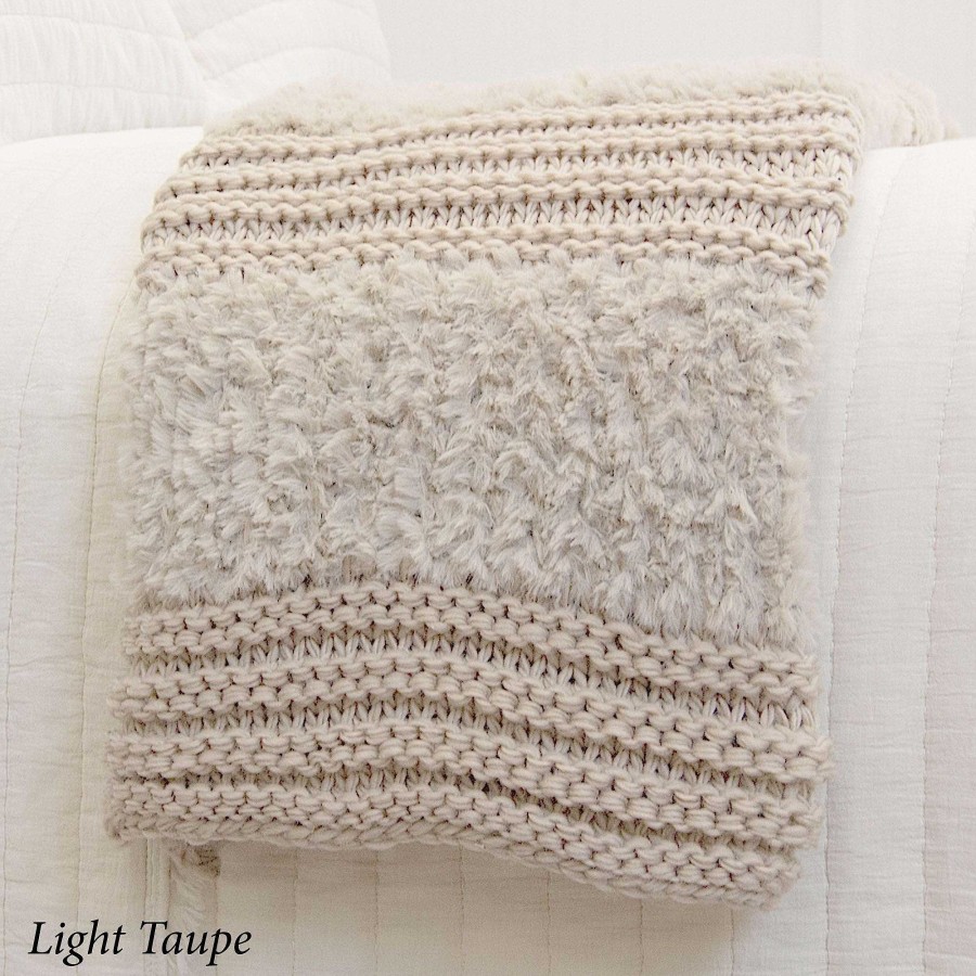 Bedding Touch of Class | Plush Faux Fur Knit Throw Blanket From Your Lifestyle By Donna Sharp