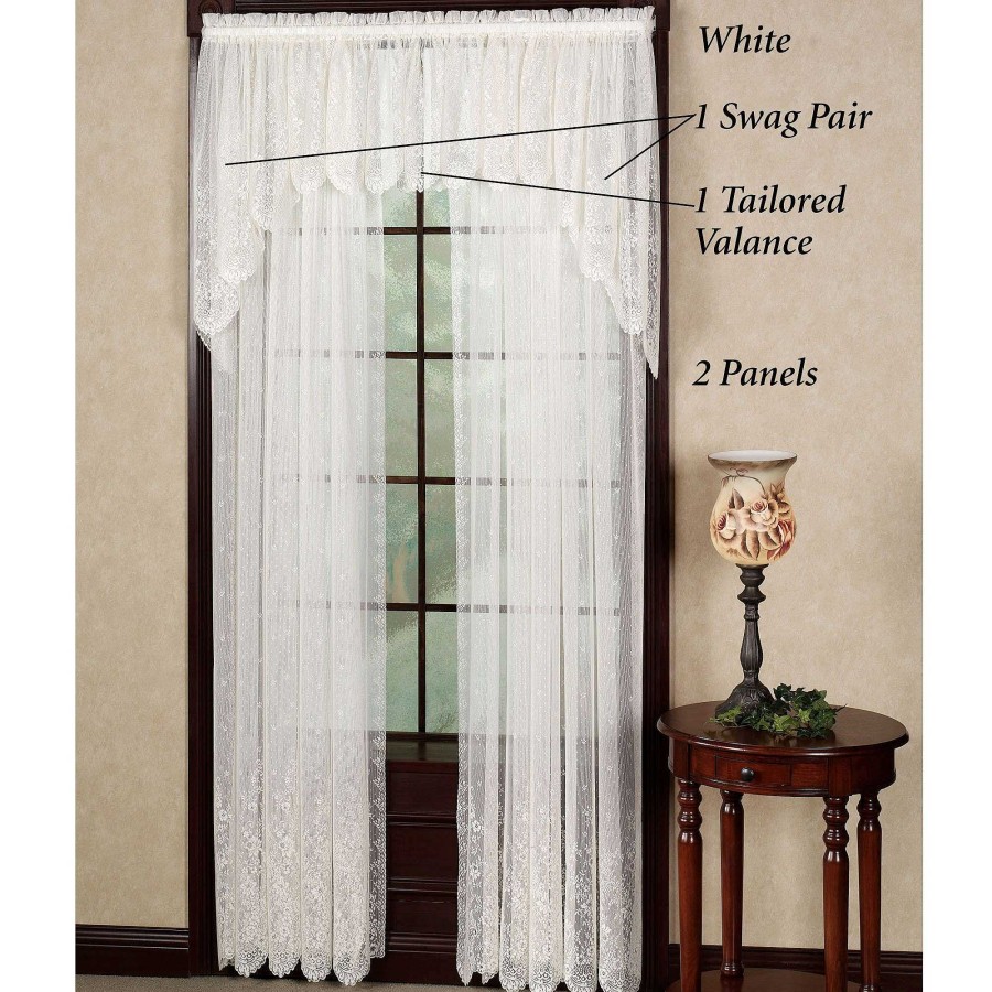 Bath Touch of Class | Floret Lace Shower Curtain