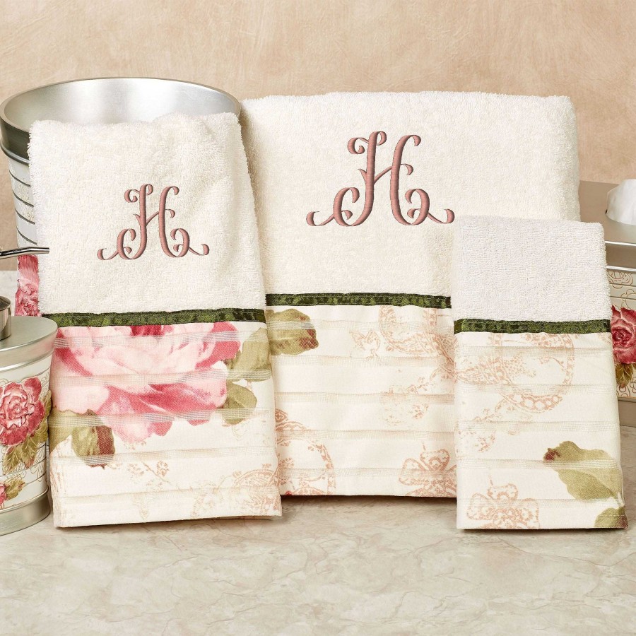 Bath Touch of Class | Spring Rose Floral Bath Towel Set