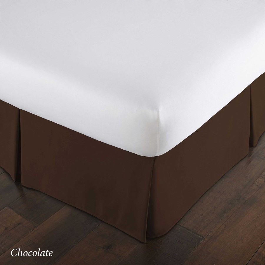 Bedding Touch of Class | Classic 15 Inch Drop Solid Color Kick Pleat Bedskirt