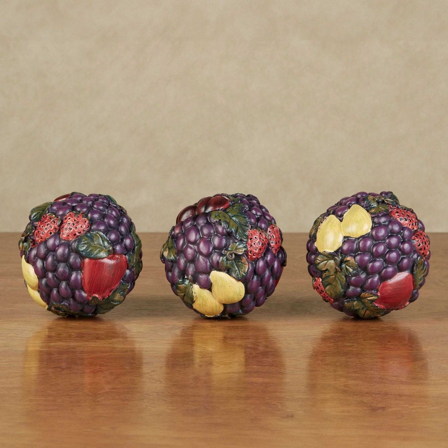 Home Accents Touch of Class | Tuscan Fruit Decorative Orb Set Of 3