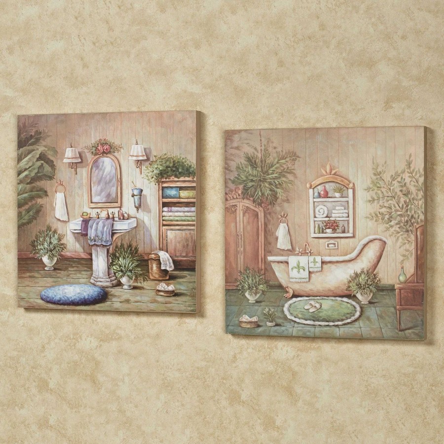 Bath Touch of Class | Blissful Bath Wooden Wall Art Plaque Set