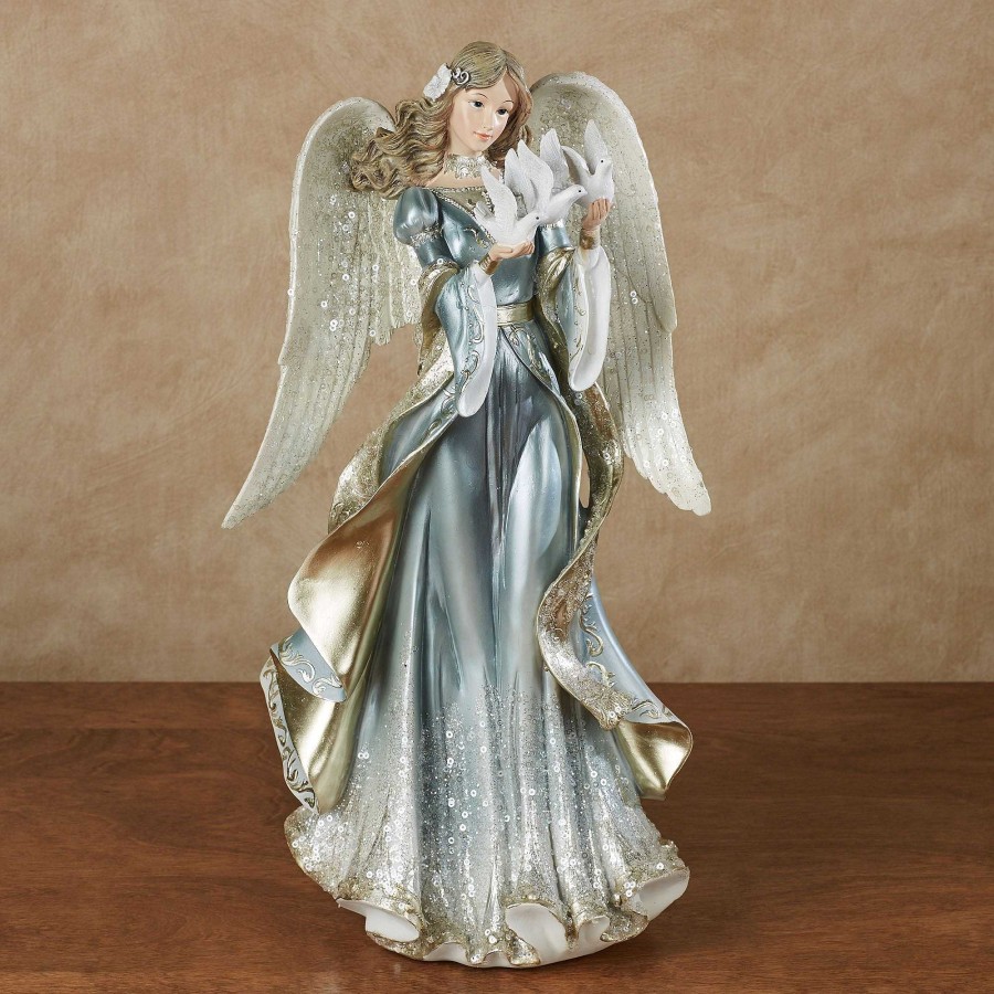 Home Accents Touch of Class | Isabella Blue Angel Figurine With Doves