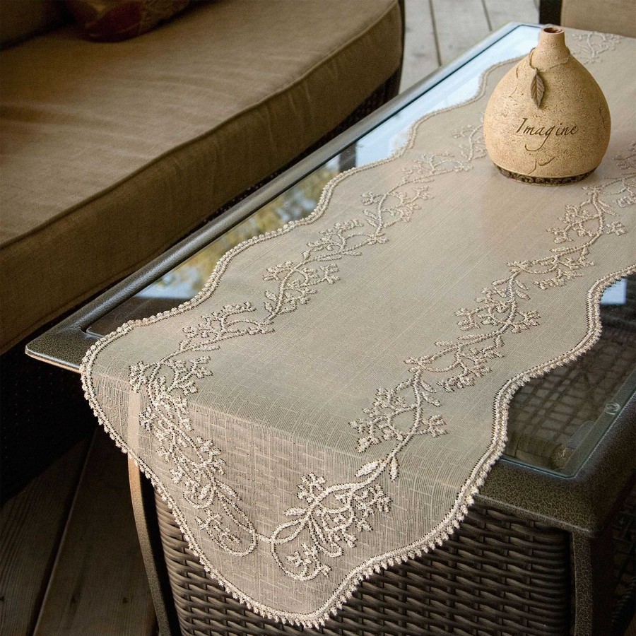 Home Accents Touch of Class | Floral Estate Lace Scalloped Table Linens