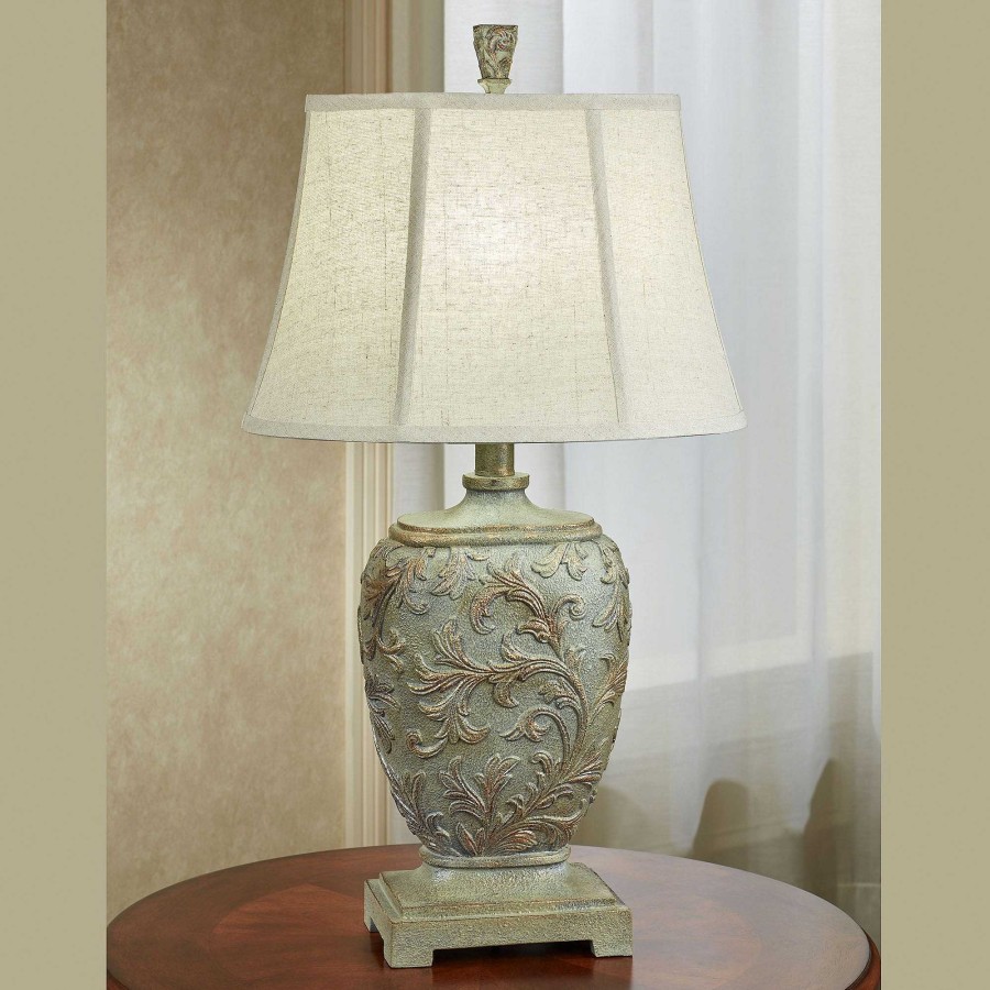 Home Accents Touch of Class | Cyanne Vine Design Eucalyptus Green Table Lamp