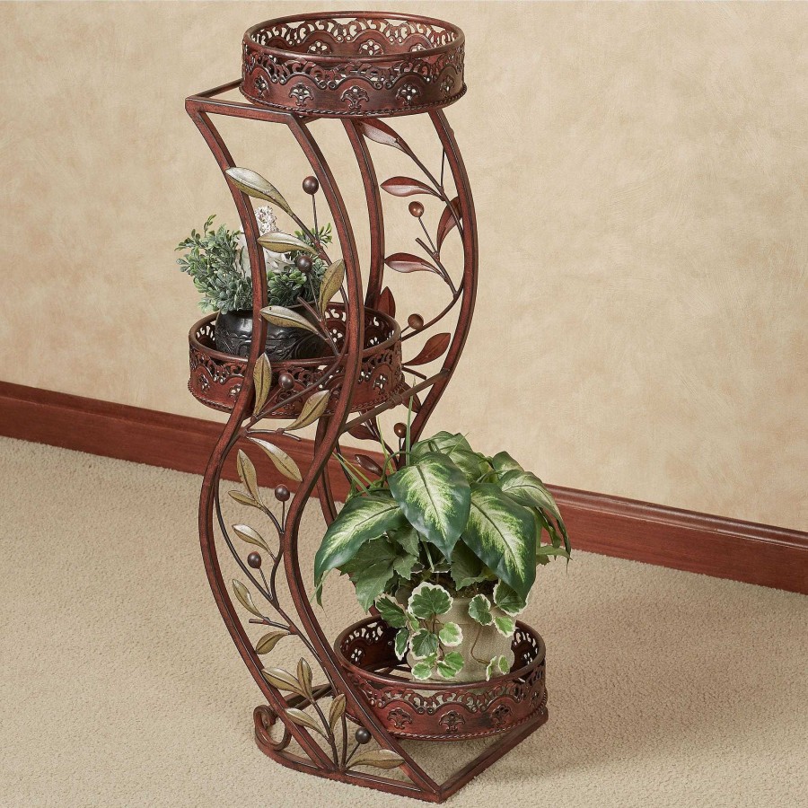 Furniture Touch of Class | Catalonia Sage Leaf Three Tier Plant Stand