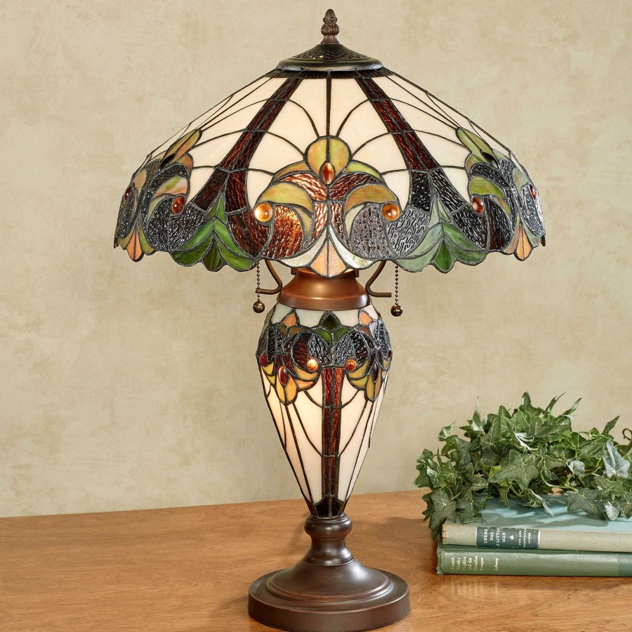 Home Accents Touch of Class | Clavillia Stained Glass Table Lamp