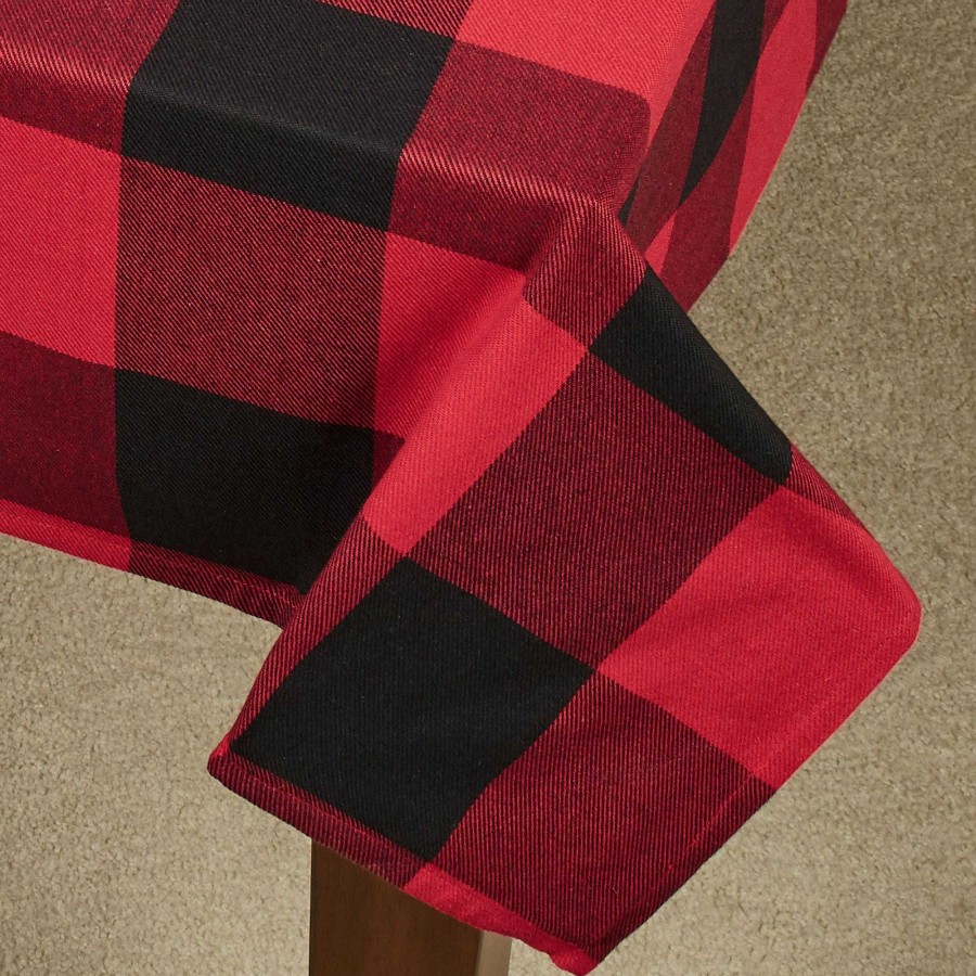 Kitchen Touch of Class | Rustic Buffalo Plaid Red And Black Table Linens