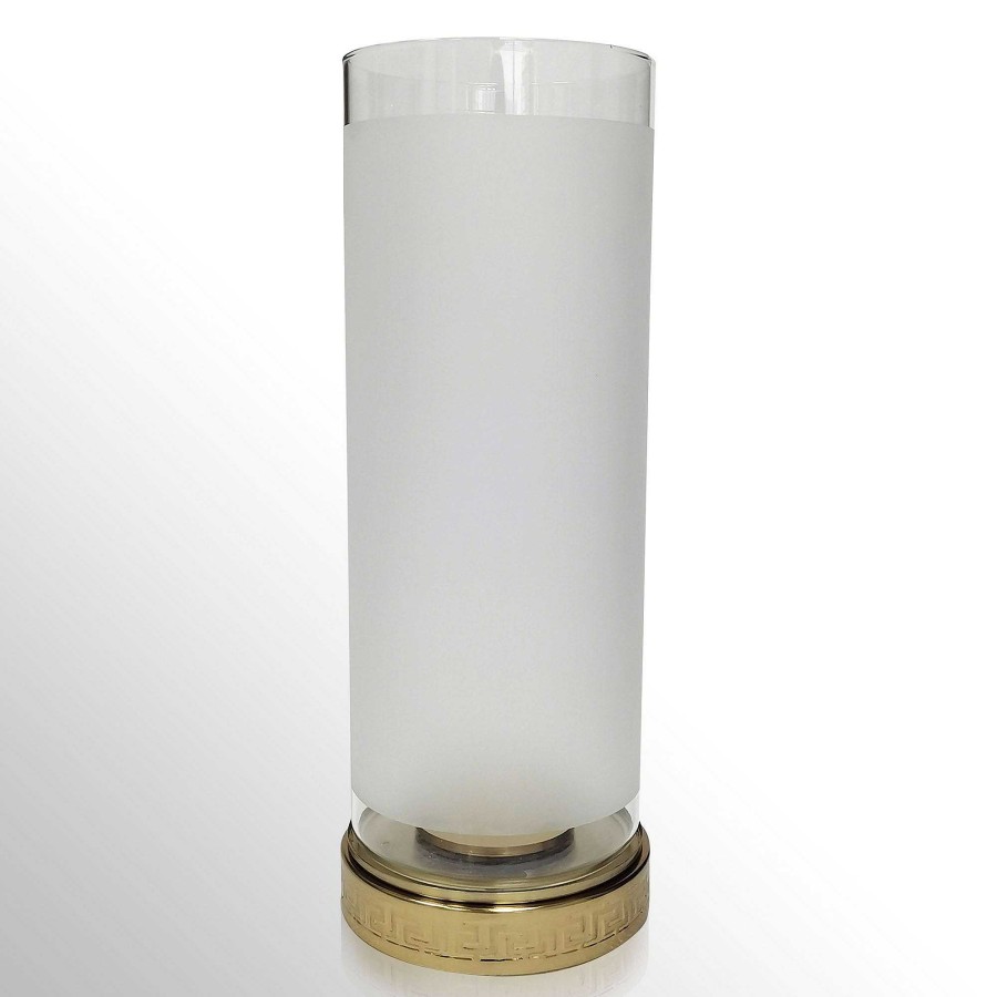 Home Accents Touch of Class | Finley Frosted Glass Hurricane Candleholder By Dann Foley