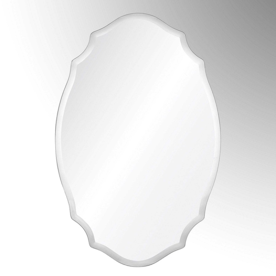 Bath Touch of Class | Janene Frameless Beveled Oval Wall Mirror