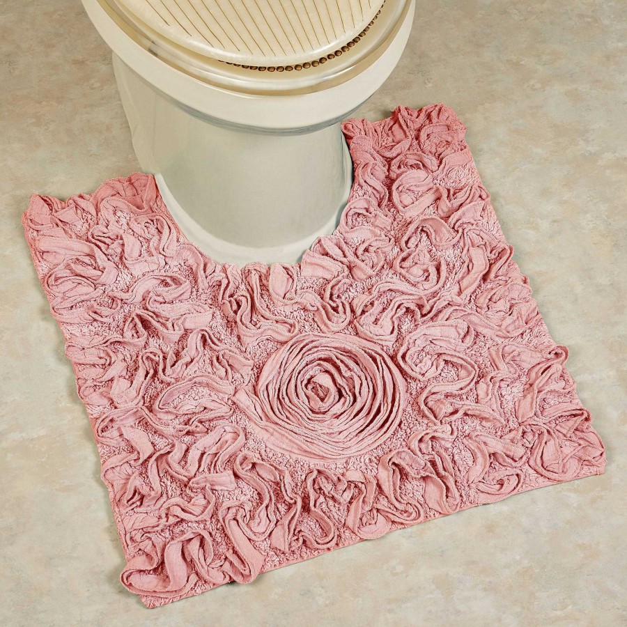 Bath Touch of Class | Bellflower Dimensional Rosette Toilet Contour Mat