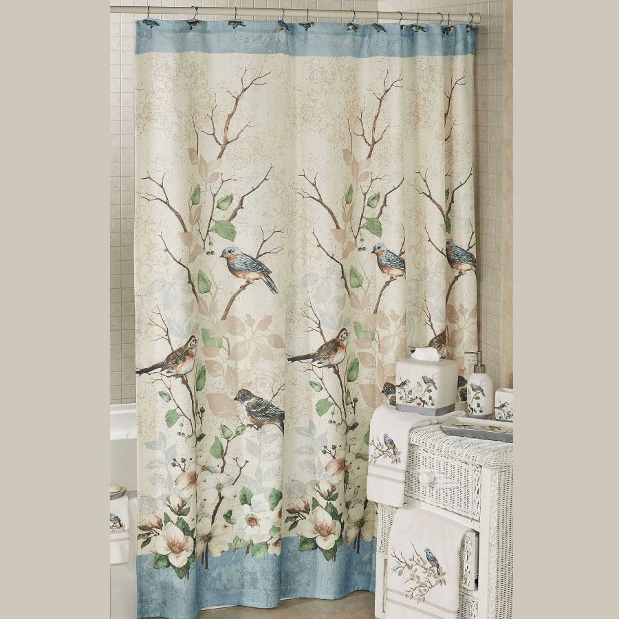 Bath Touch of Class | Love Nest Birds Shower Curtain