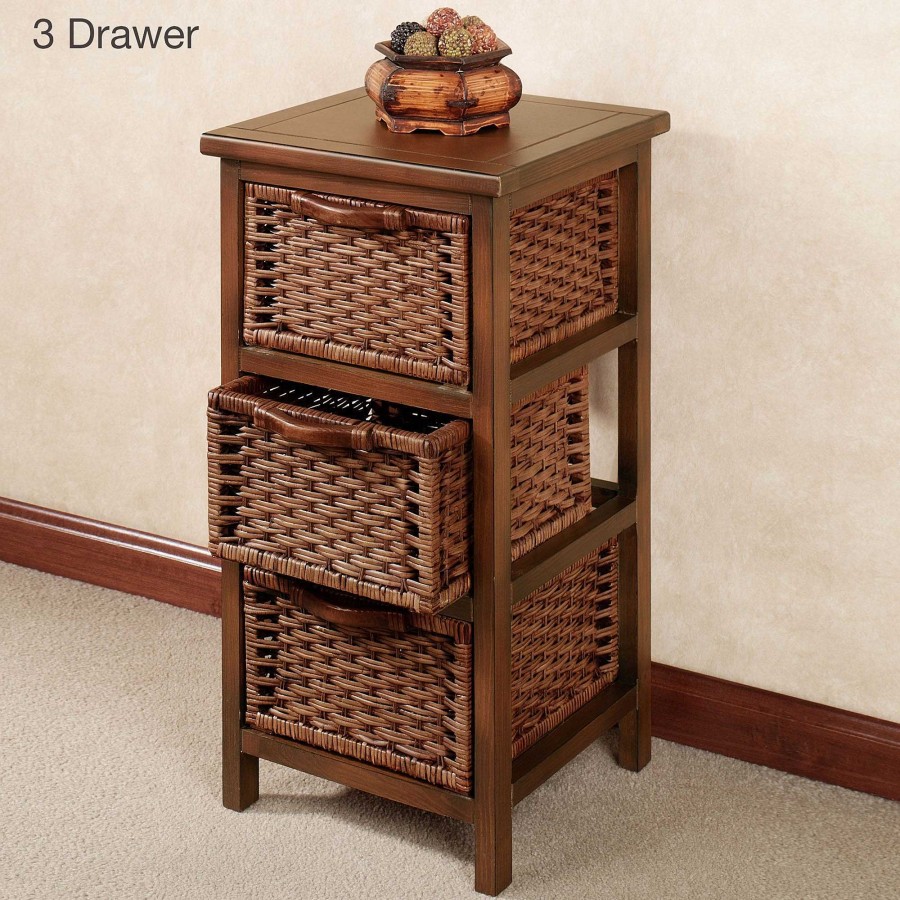 Furniture Touch of Class | Montaserro Wooden And Rattan Chest Of Drawers