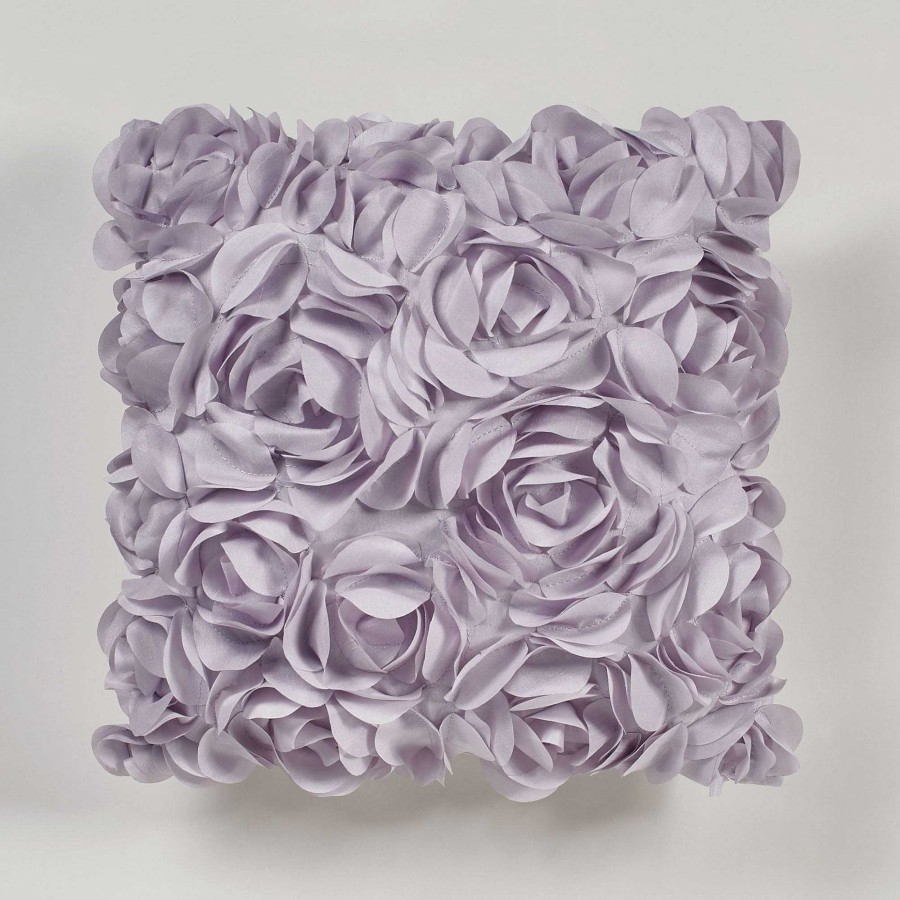 Bedding Touch of Class | Lavender Rose Flower Petal Decorative Pillow