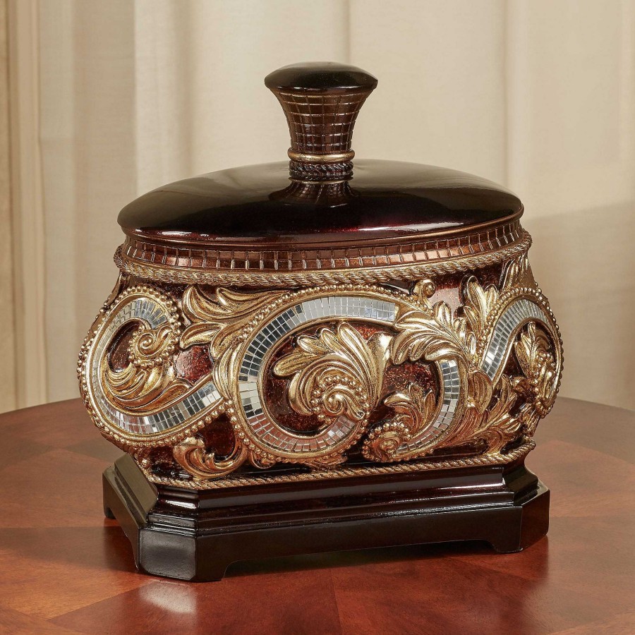 Home Accents Touch of Class | Daniella Mirrored Mosaic Scroll Decorative Covered Box