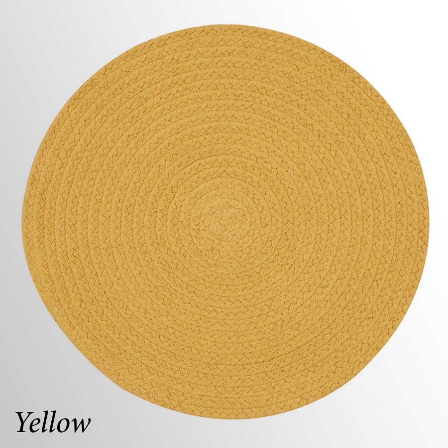 Kitchen Touch of Class | Essex Reversible Round Braided Placemat Set Of 4