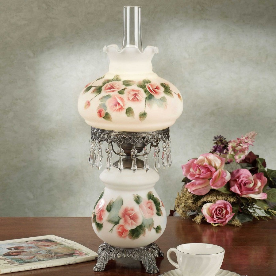 Home Accents Touch of Class | Adelaide Floral Hurricane Table Lamp