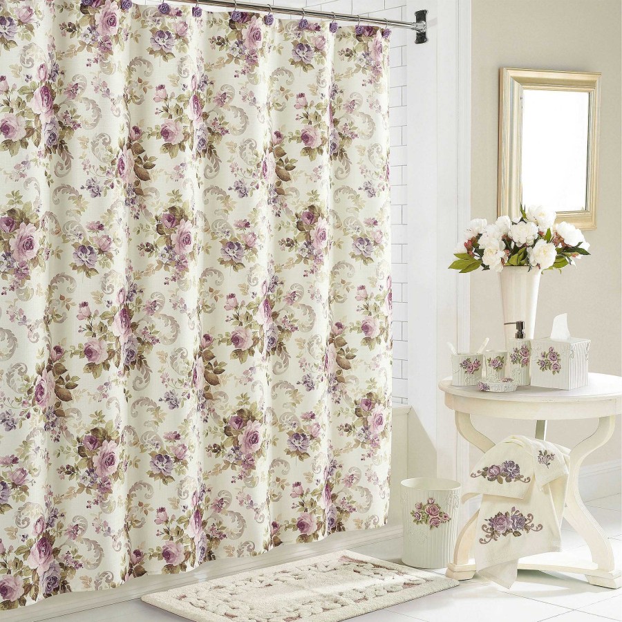 Bath Touch of Class | Chambord Floral Shower Curtain By Royal Court Home