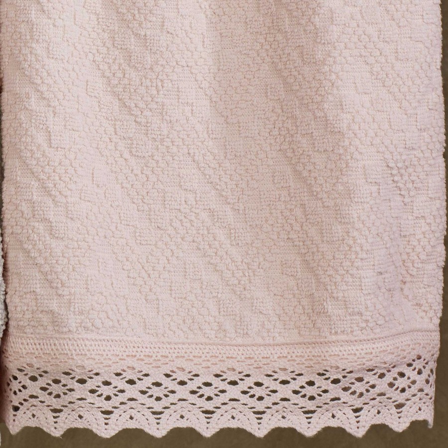 Bath Touch of Class | Sylvia Crochet Trim Towels By Piper & Wright