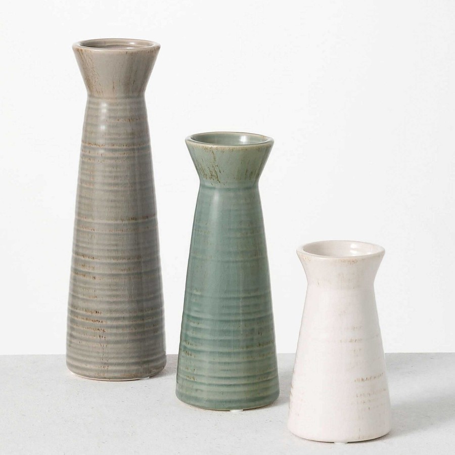 Home Accents Touch of Class | Brockton Ceramic Table Vase Set Of 3