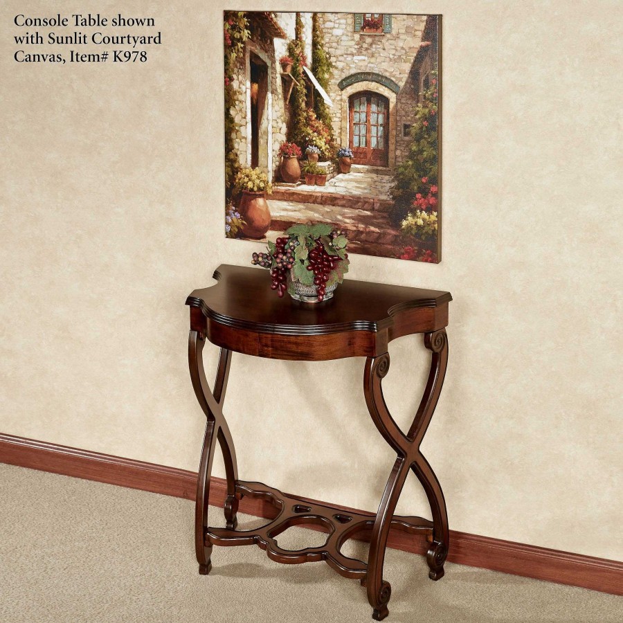 Furniture Touch of Class | Ninan Regal Walnut Finished Wooden Console Table