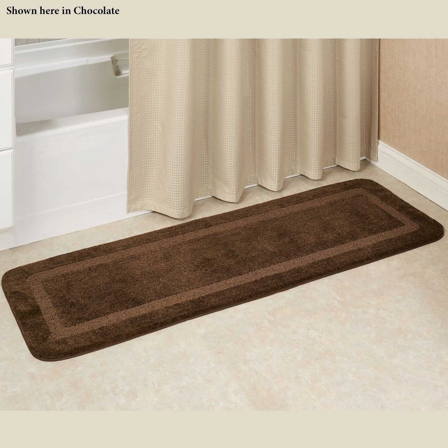 Bath Touch of Class | Facet Plush Nylon Bath Rug Runner