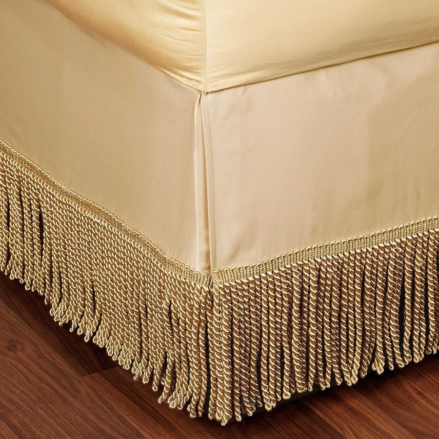 Bedding Touch of Class | Opulence Fringed Tailored Bedskirt