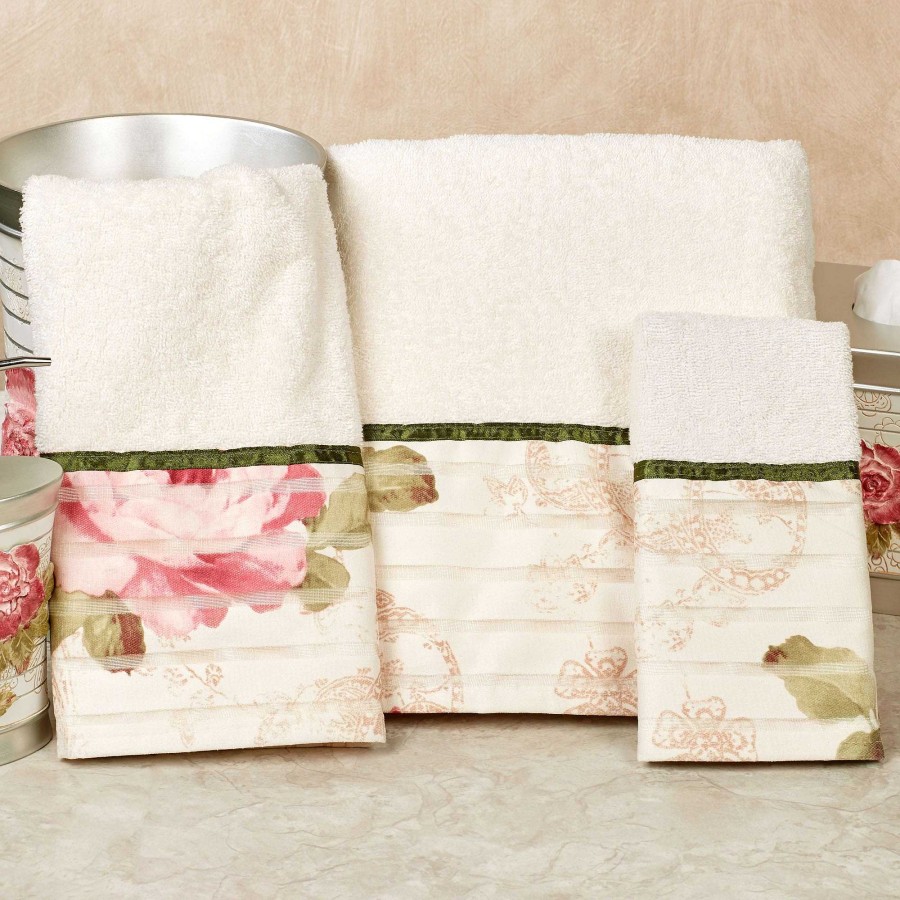 Bath Touch of Class | Spring Rose Floral Bath Towel Set