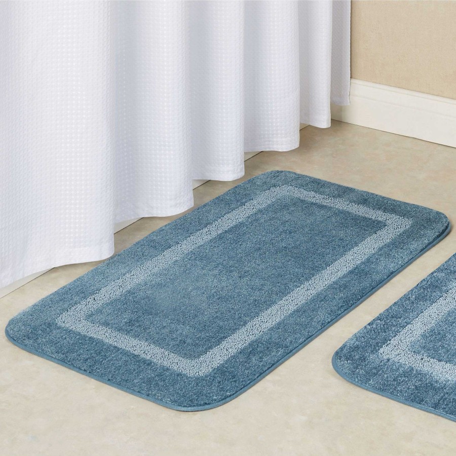 Bath Touch of Class | Facet Slip Resistant Plush Nylon Bath Rugs