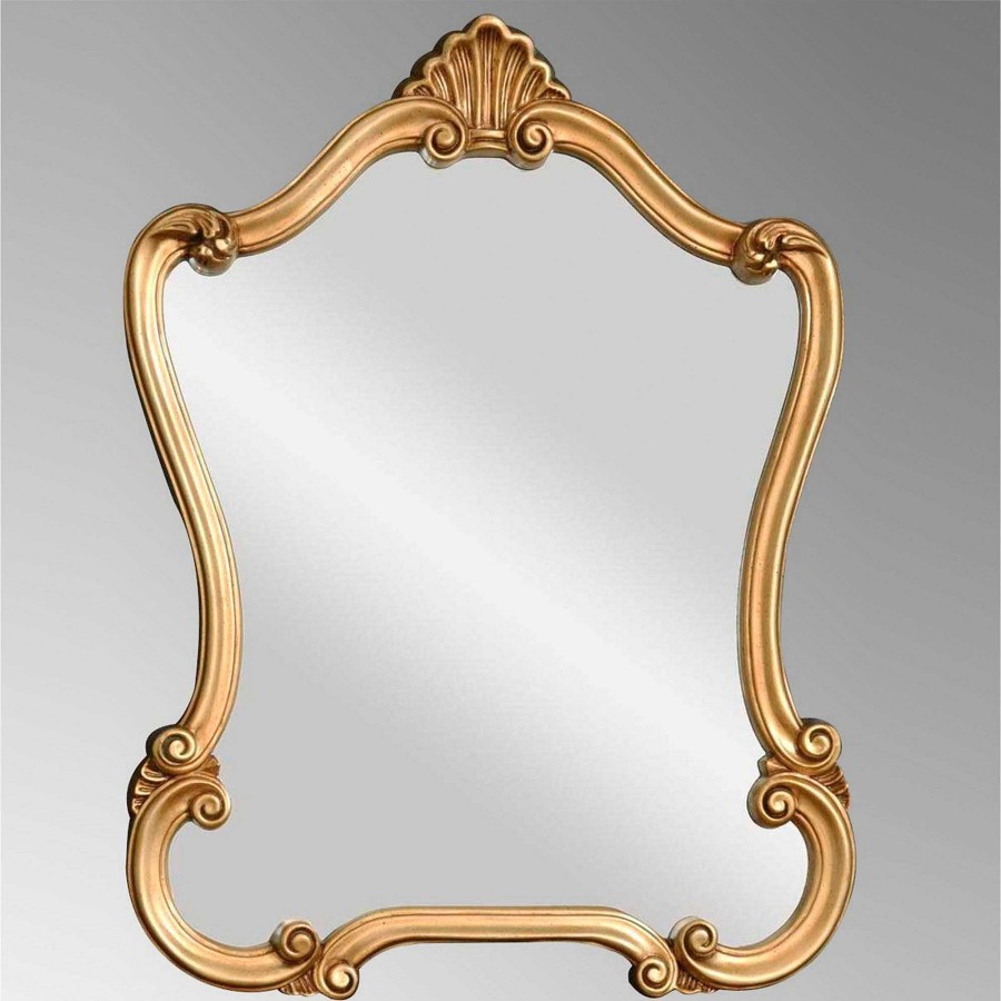 Bath Touch of Class | Kiersten Light Bronze Scroll Edge Wall Mirror From Uttermost