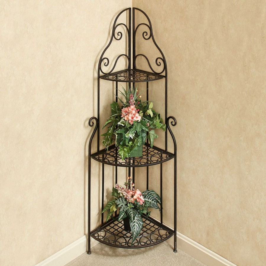 Furniture Touch of Class | Fruitful Love Indoor Outdoor Metal Corner Etagere