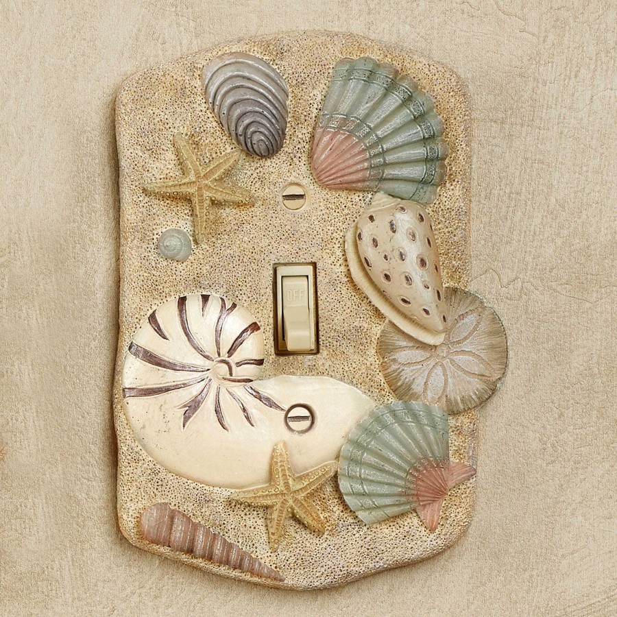 Bath Touch of Class | At The Beach Natural Hued Seashell Switchplates