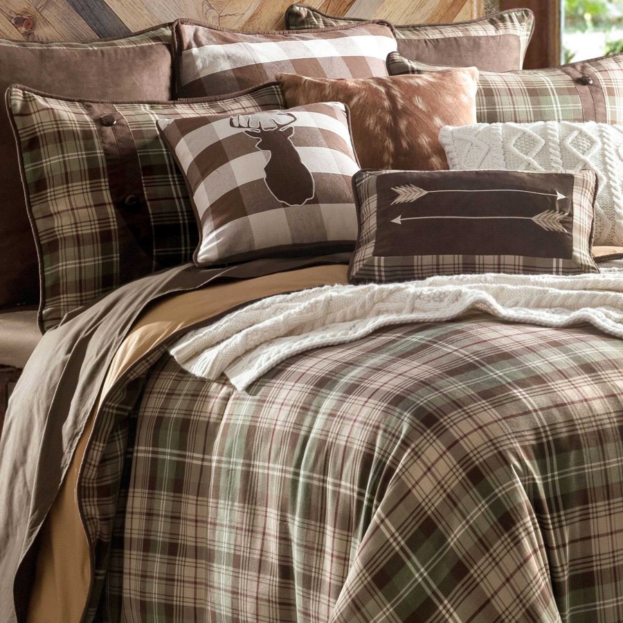 Bedding Touch of Class | Huntsman Rustic Tartan Plaid Comforter Bedding By Mossy Oak