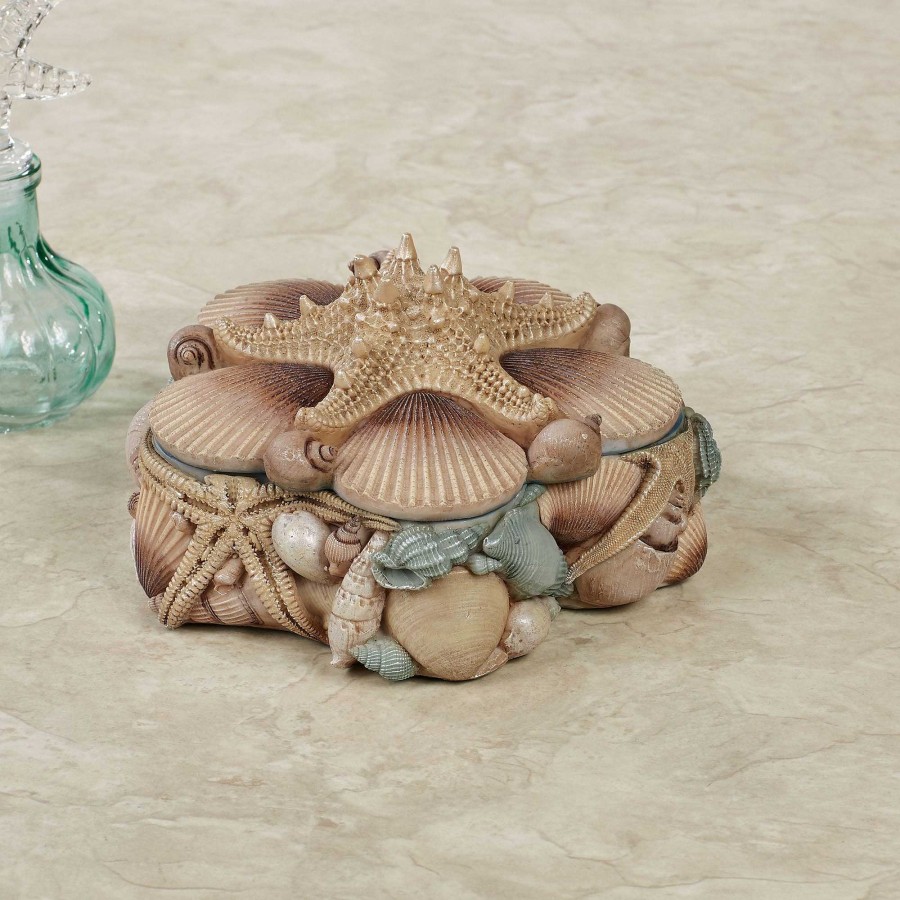 Bath Touch of Class | At The Beach Blue Seashell Trinket Box