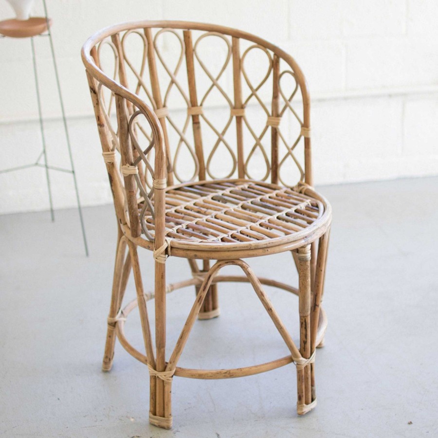 Bath Touch of Class | Barrel Bamboo Weave Chair - Cushion Also Available