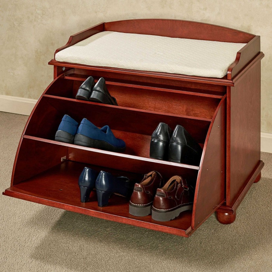 Furniture Touch of Class | Aubrie Wooden Shoe Storage Bench