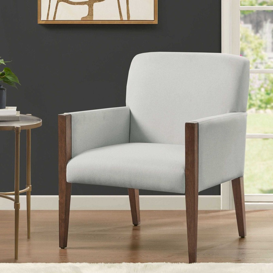 Furniture Touch of Class | Oak Hill Ivory Upholstered Accent Chair From The Martha Stewart Collection