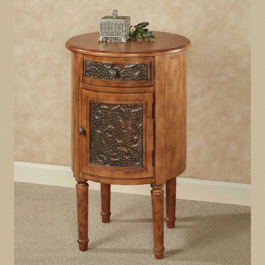 Furniture Touch of Class | Lombardy Round Storage Accent Table