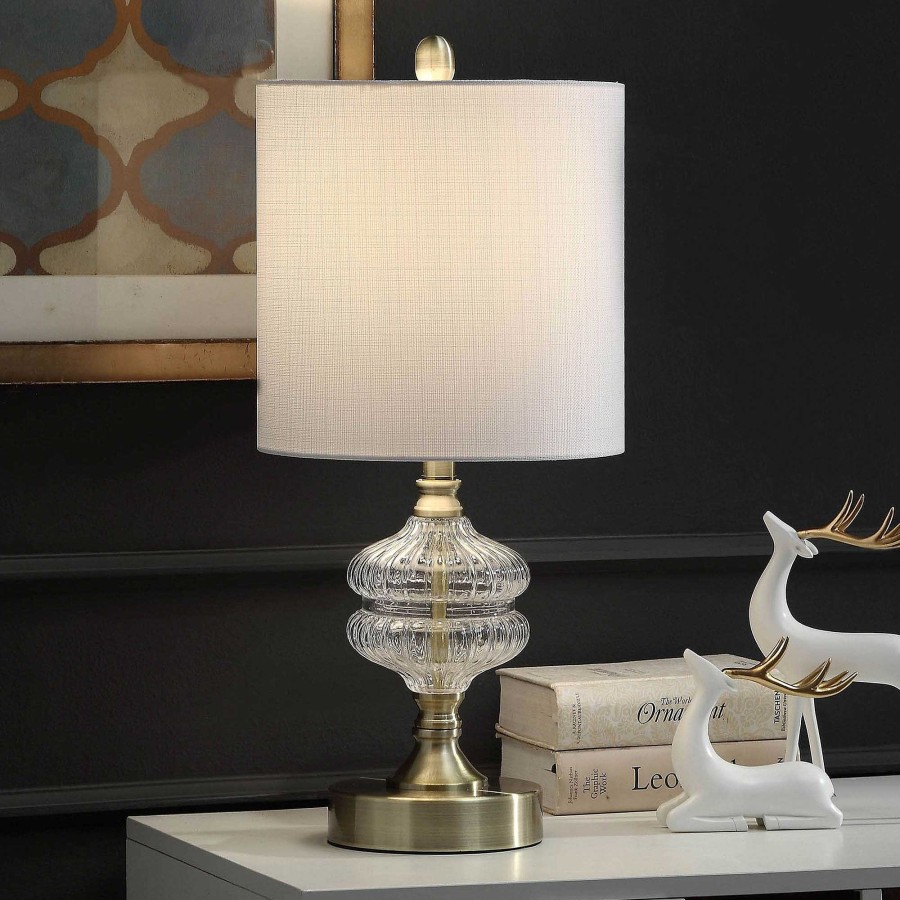 Home Accents Touch of Class | Evelyn Ribbed Glass Table Lamp